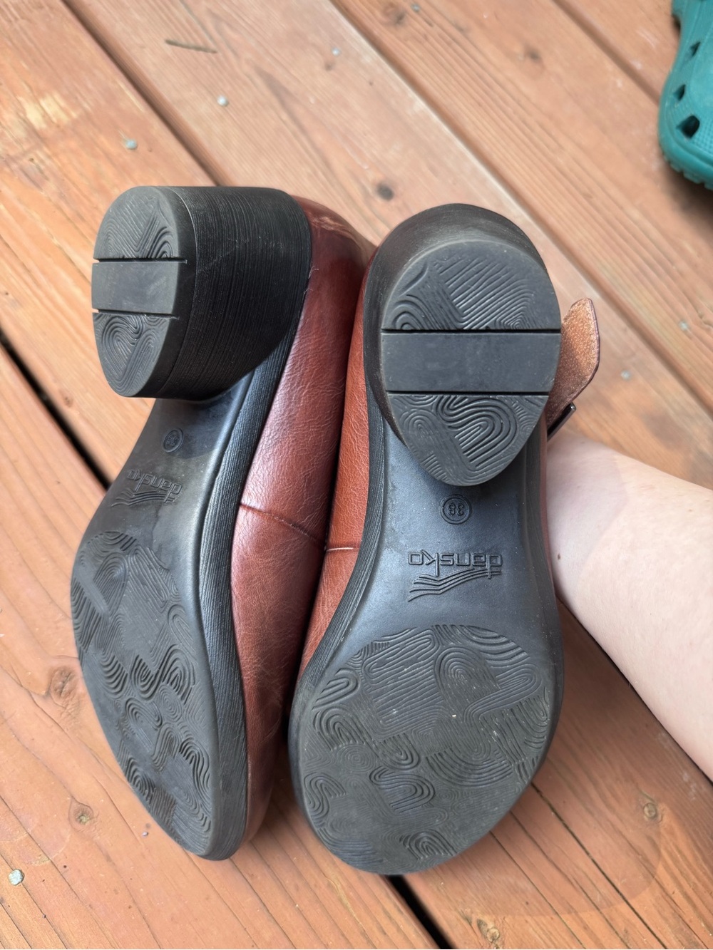 Dansko Roxanne Heels: Mary Jane Brown Leather Shoes Y2K Casual Cottagecore - Picture 4 of 5